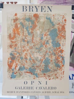 Art & Exhibition Original Vintage Poster, Camille Bryen 'OPNI' 1975