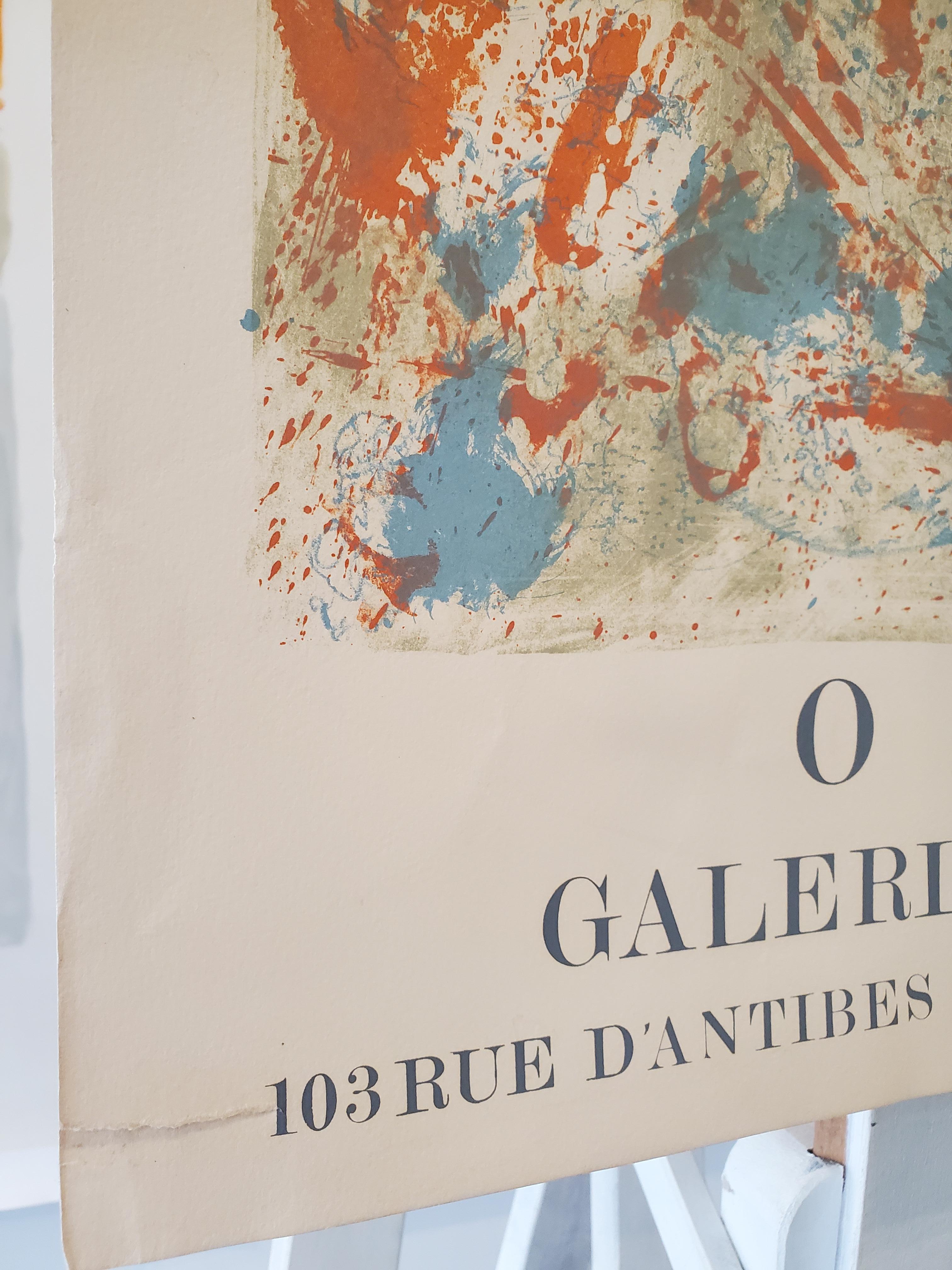 Mid-Century Modern Affiche d'art et d'exposition d'origine vintage, Camille Bryen 'OPNI' 1975 en vente