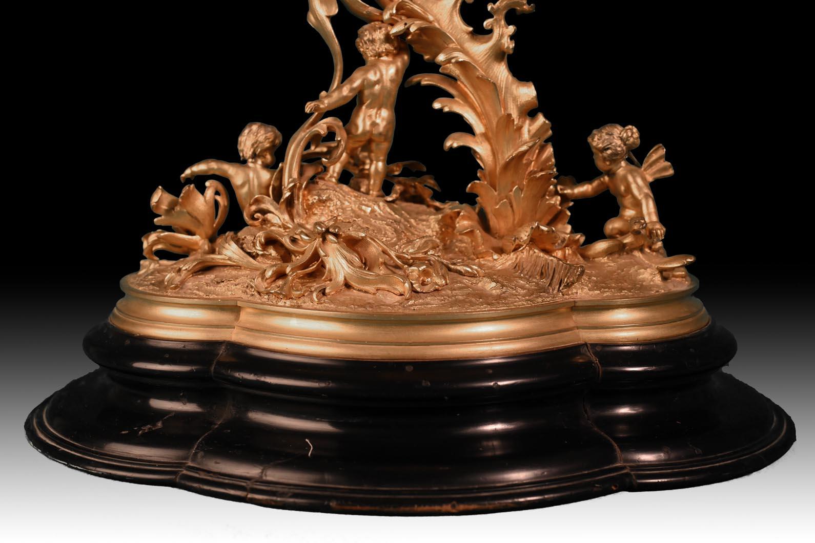 Fonderie d'art de Johann HERZNER (attribué à), Lanterne à riche décor rococo. en vente 4