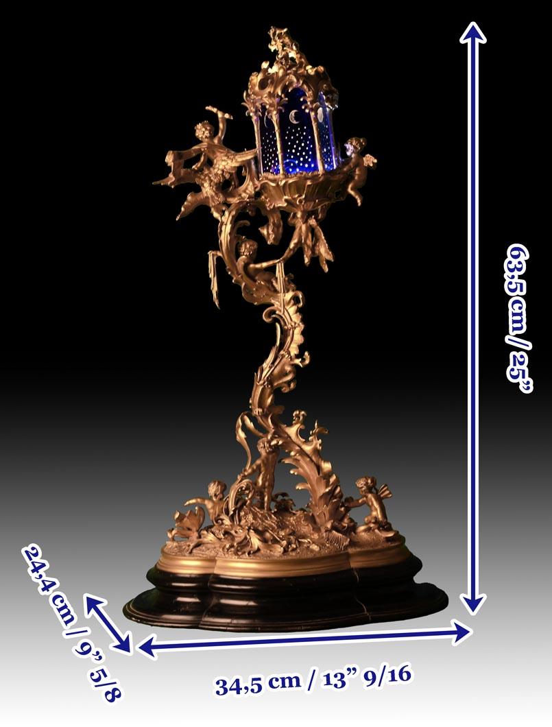 Fonderie d'art de Johann HERZNER (attribué à), Lanterne à riche décor rococo. en vente 5