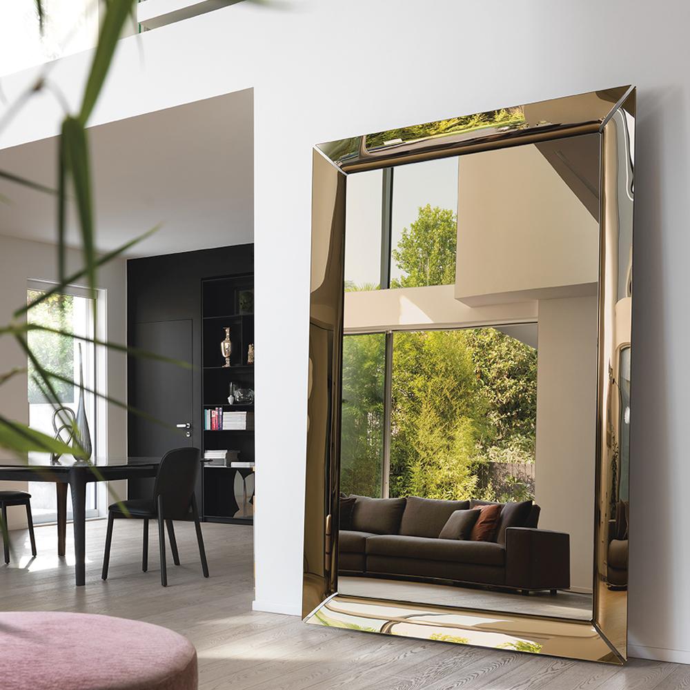Italian Art Frame Bronze Mirror For Sale