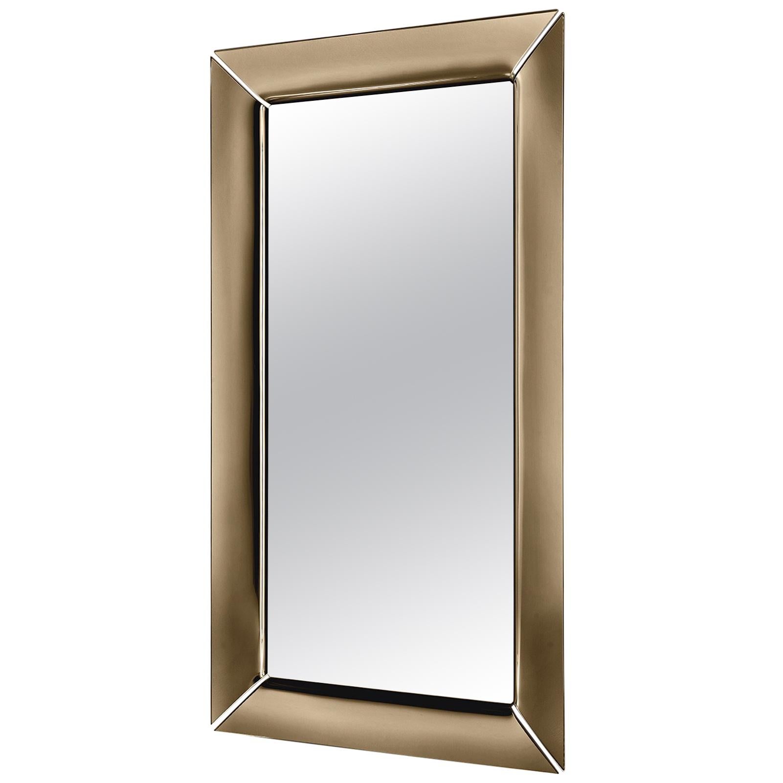 Miroir avec cadre en bronze d'art en vente