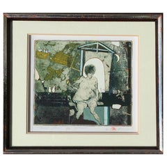 Vintage Art from Kancho "Kantcho" Georgiev Kanev, Titled and Signed Mixed-Media, 1993