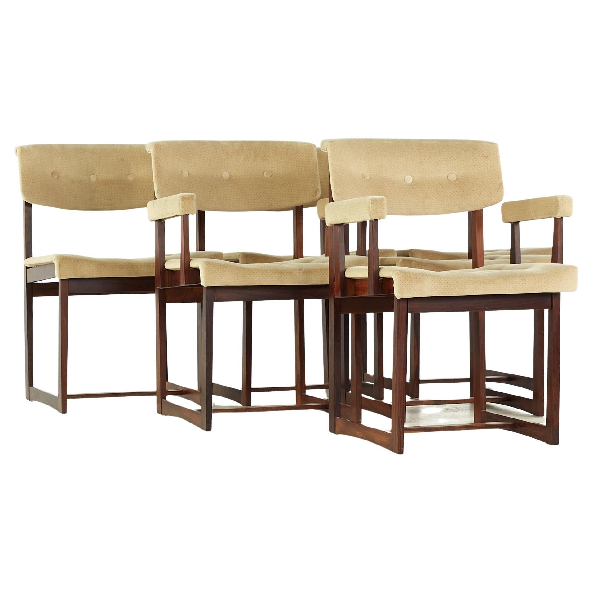 Art Furn Midcentury Rosewood Dining Chairs, Set of 6