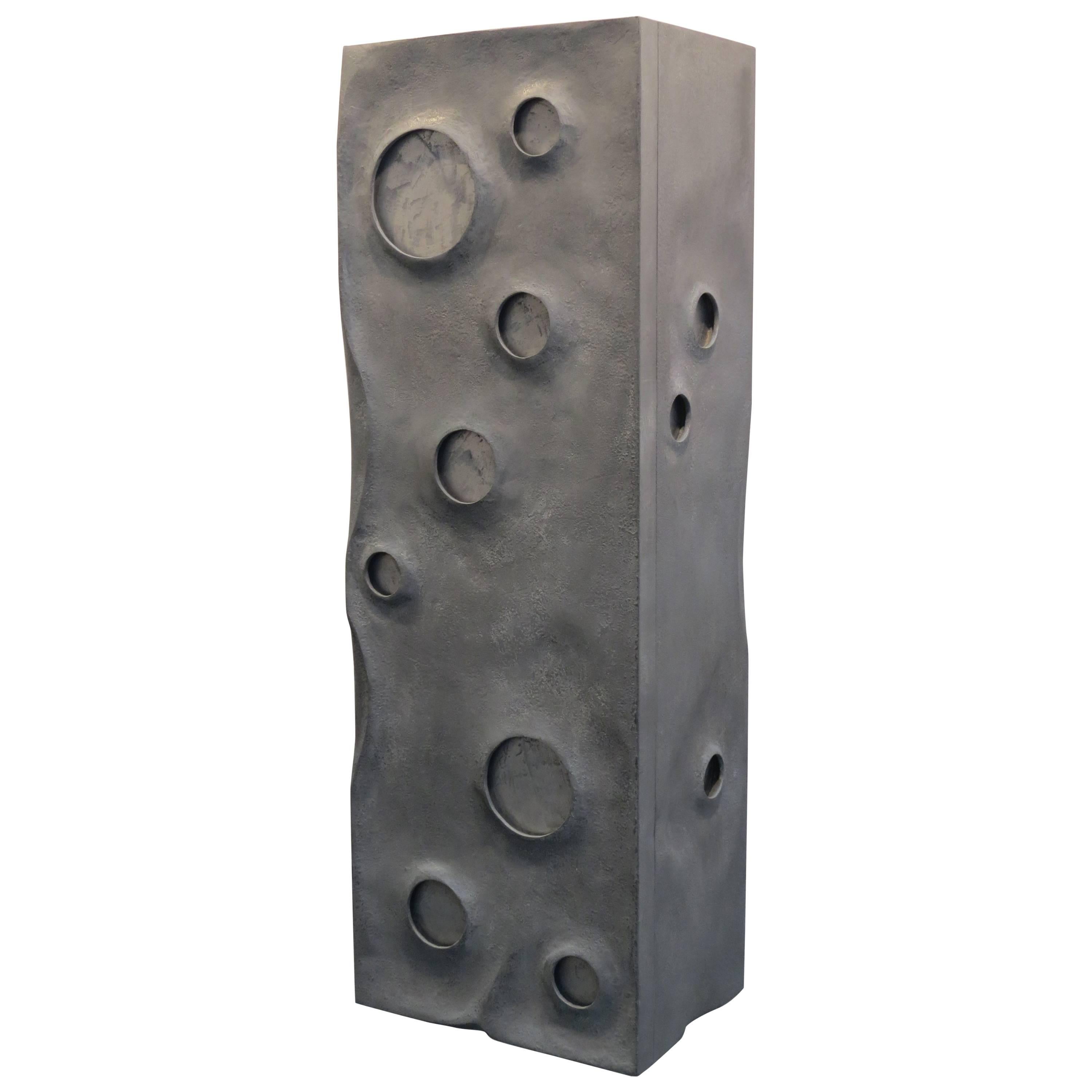 Art Furniture "Moonscape" Wall-Mounted Metal Coating Handmade For Sale