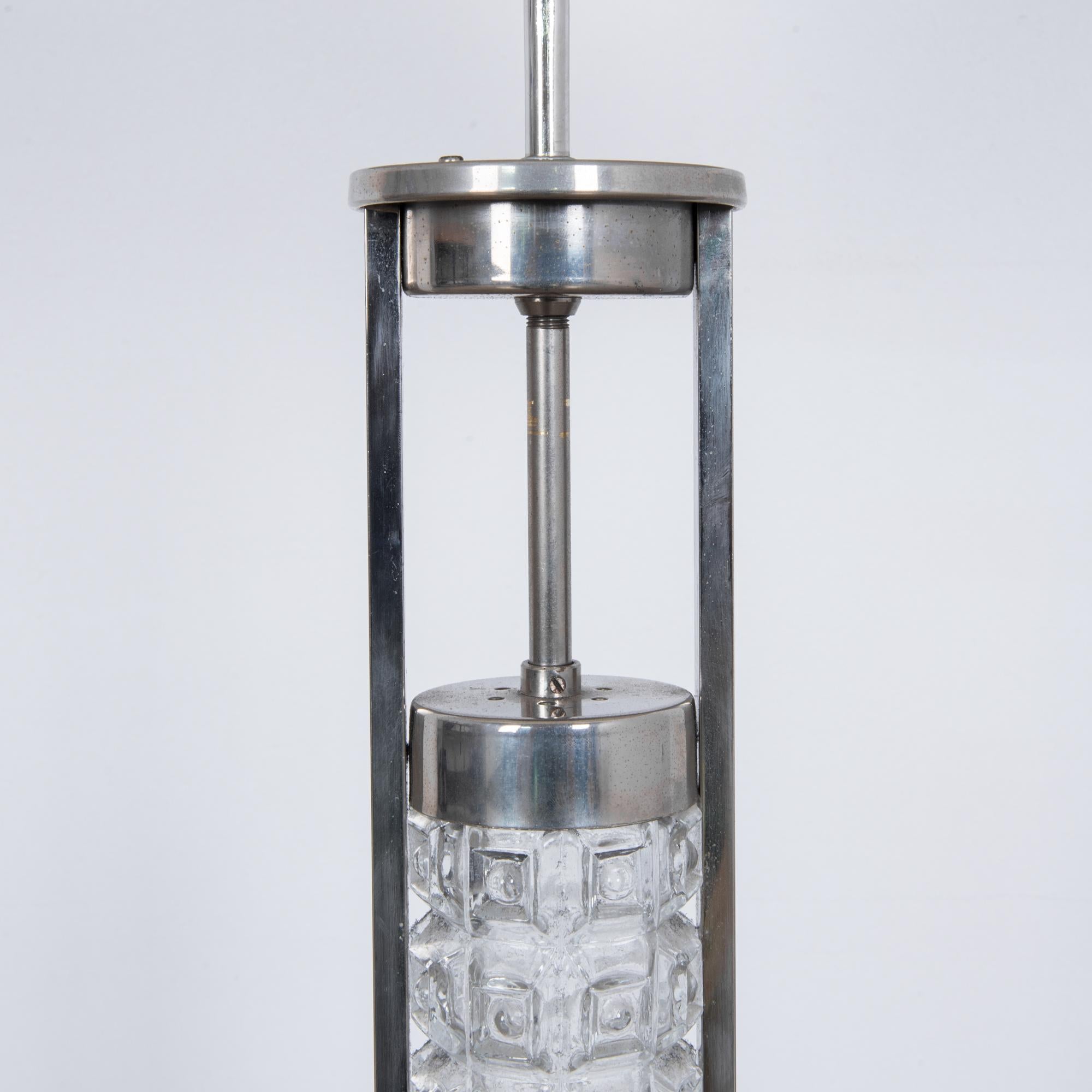 Art Glass 1960s German Chrome Floor Lamp 1