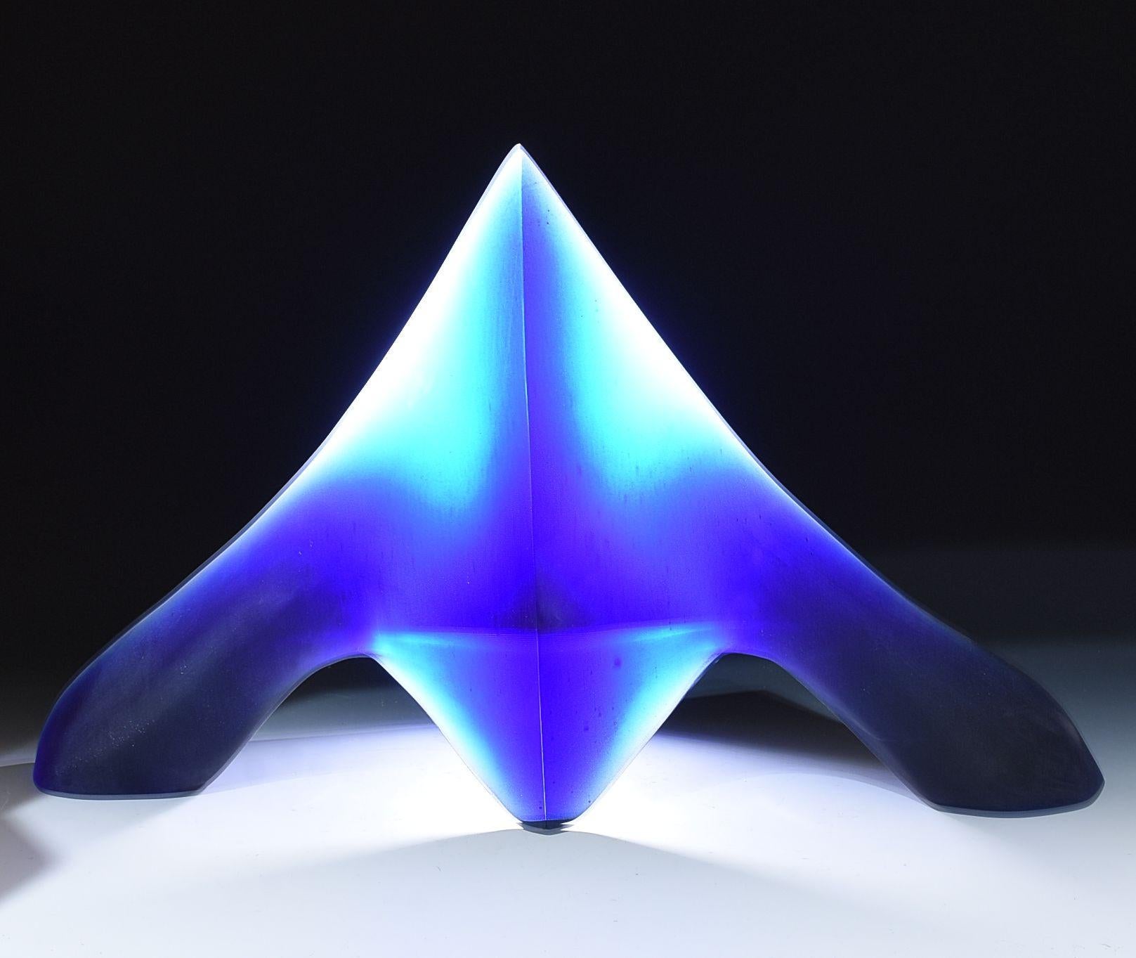 Kunstglas BRUTALIST ABSTRACT FORM CONTEMPORARY CAST GLASS FROM ANDREW MUIR (Brutalismus) im Angebot
