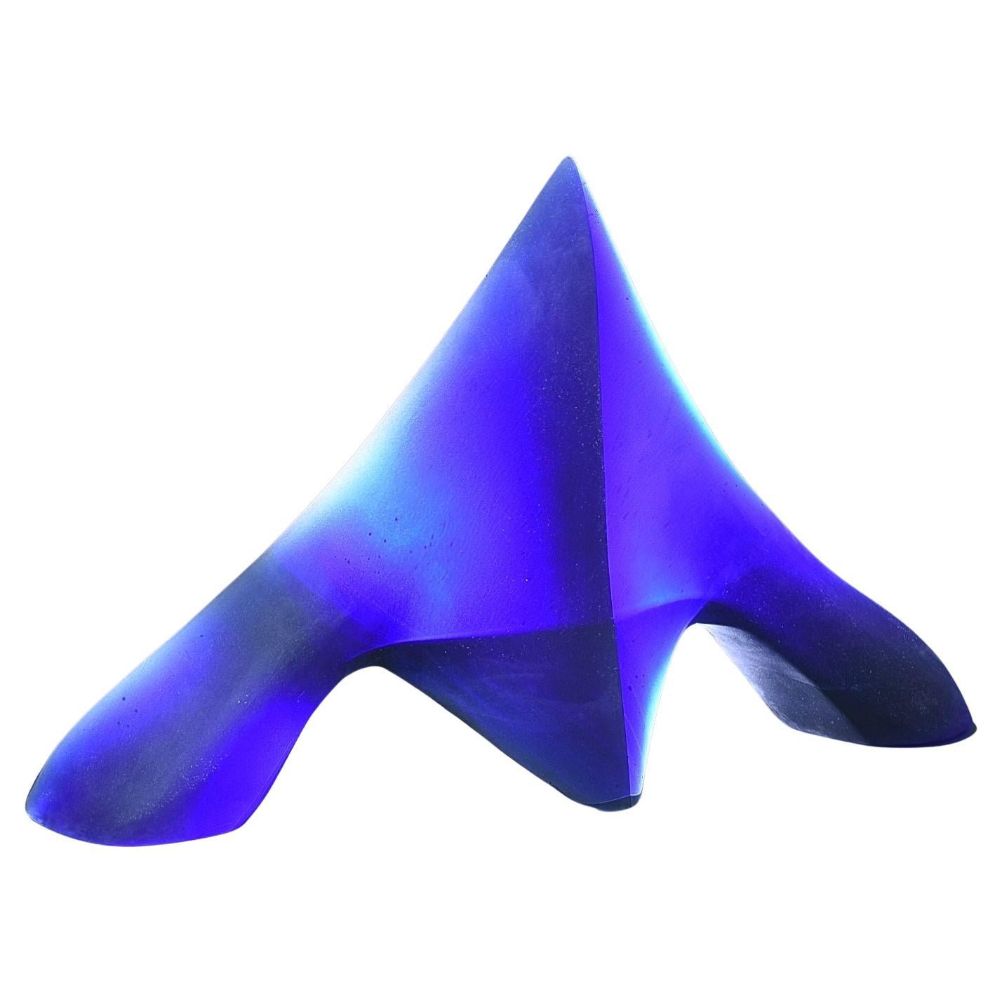 Kunstglas BRUTALIST ABSTRACT FORM CONTEMPORARY CAST GLASS FROM ANDREW MUIR im Angebot