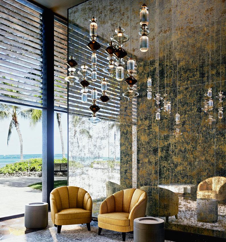 Moderno Art Decor Pannello decorativo in vetro antico per molteplici usi Dimensione personalizzabile in vendita