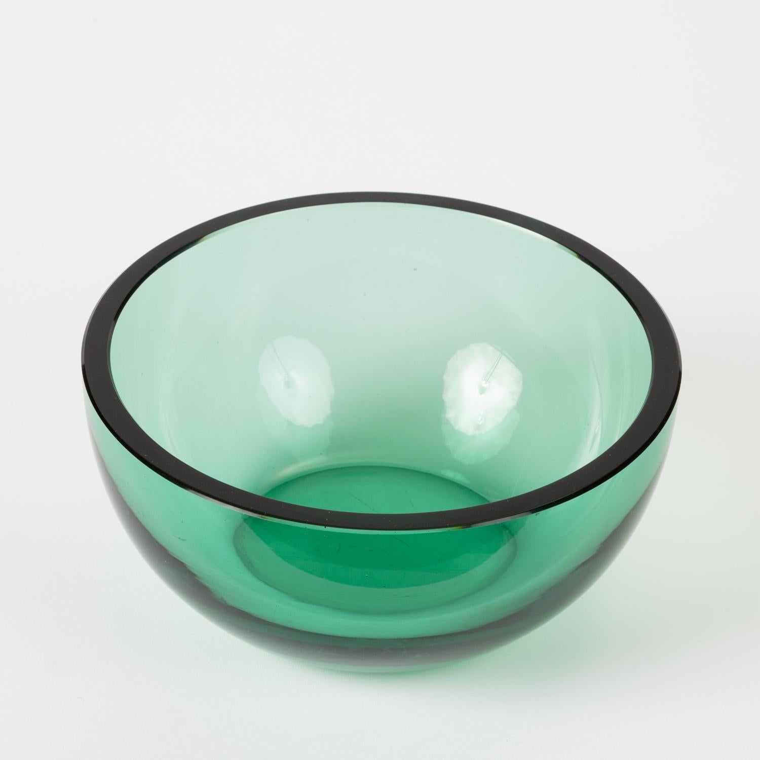 20th Century Art Glass Aquamarine Bowl by Karhula of Finland