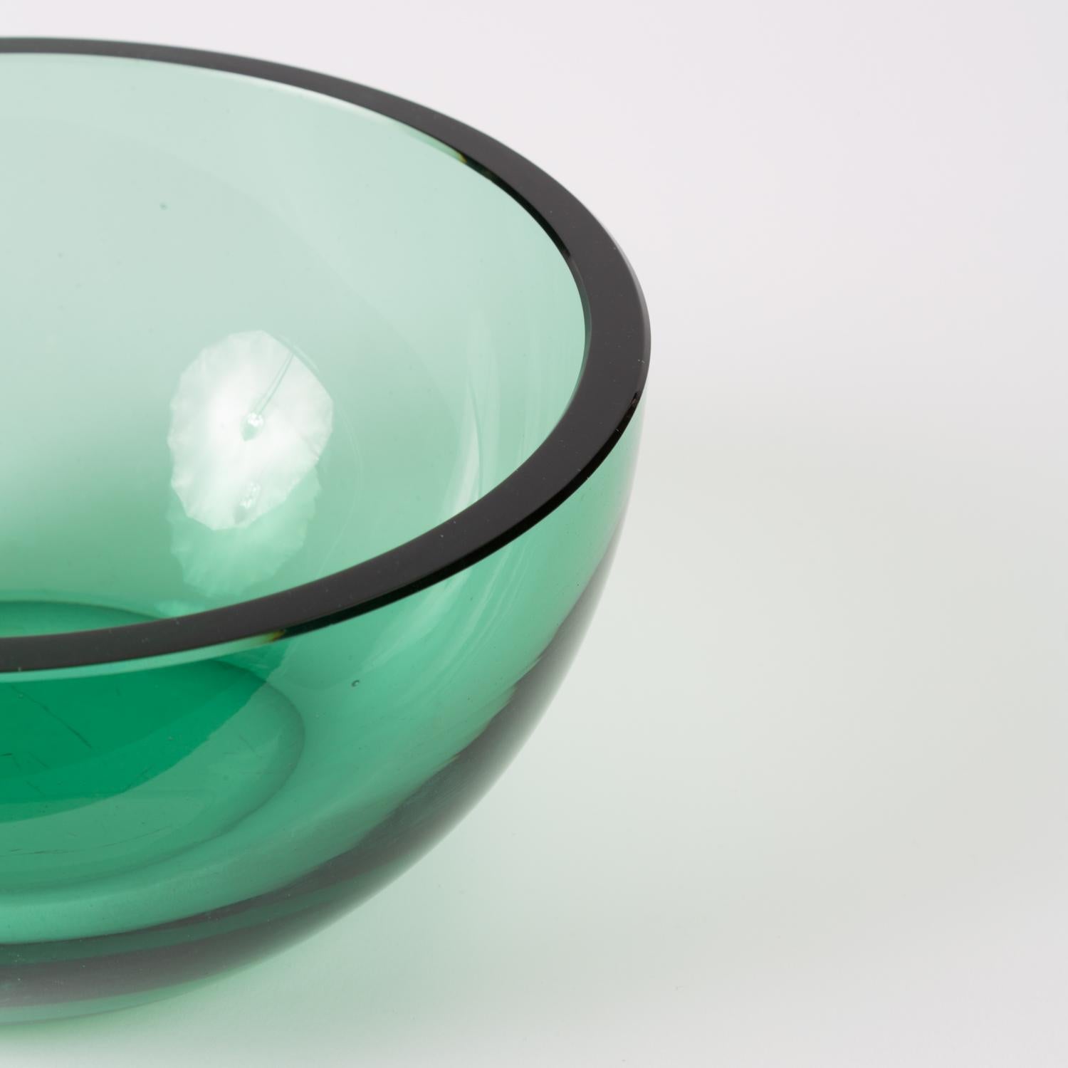 Art Glass Aquamarine Bowl by Karhula of Finland 1