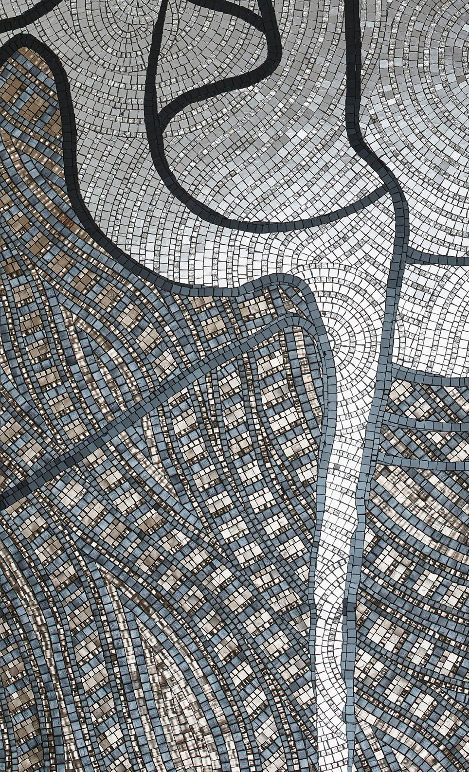 Panel decorativo de pared de mosaico artístico y vidrio artístico Dimensión personalizable Italiano en venta