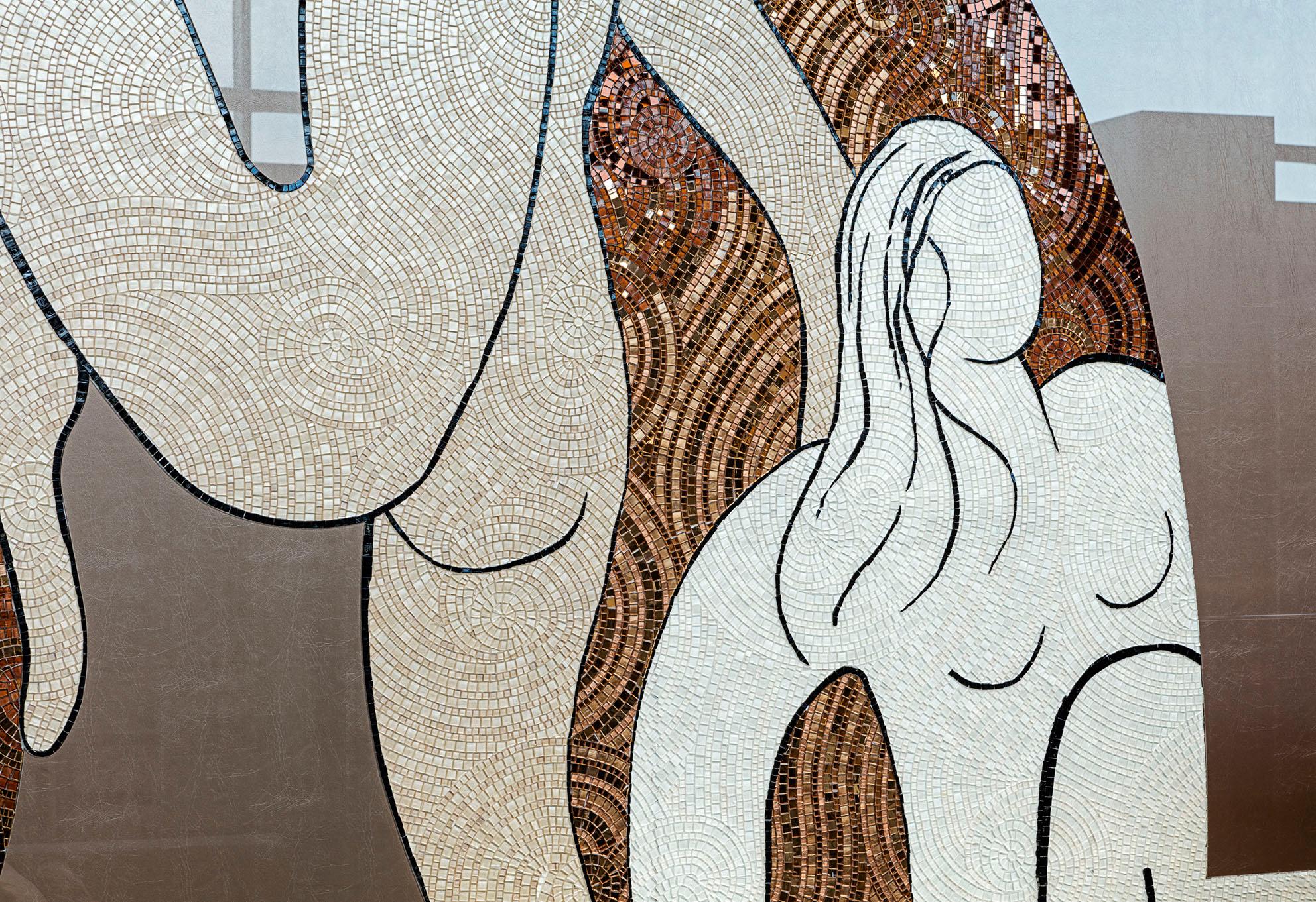 Kunstglas und künstlerische Mosaik-Wanddekoration, Maße anpassbar im Zustand „Neu“ im Angebot in London, GB
