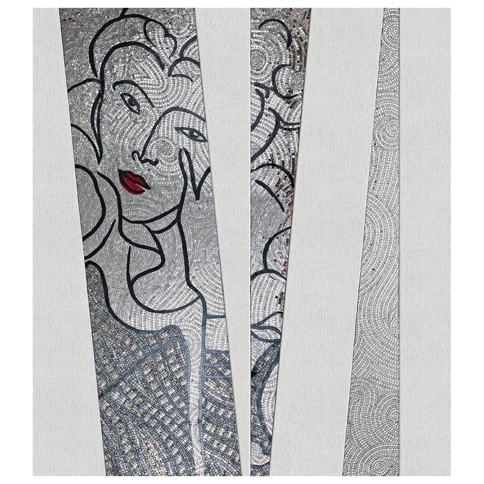 Panel decorativo de pared de mosaico artístico y vidrio artístico Dimensión personalizable