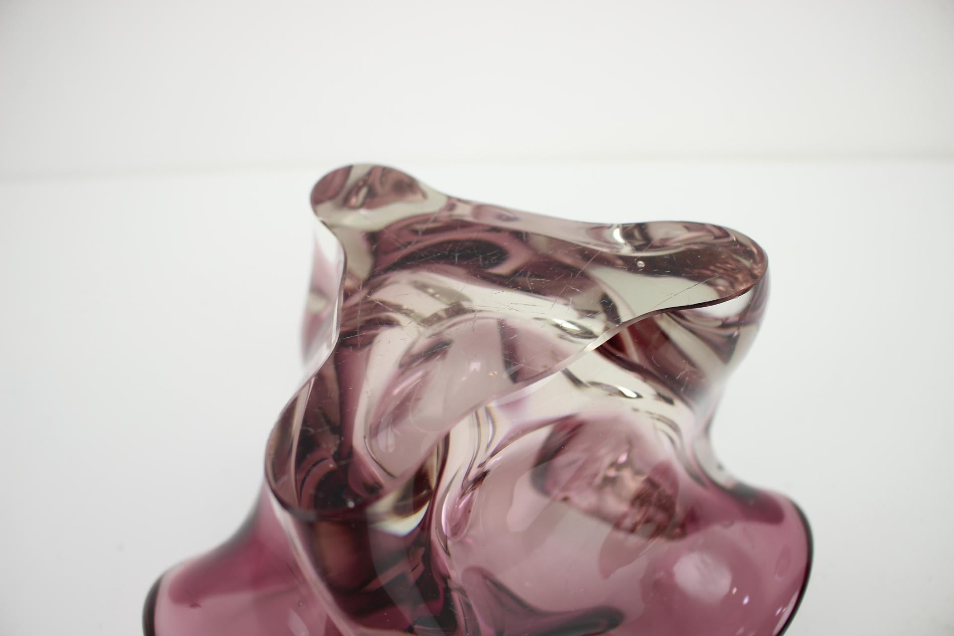 Art Glass Ashtray by Josef Hospodka, 1960's Czechoslovakia For Sale 2