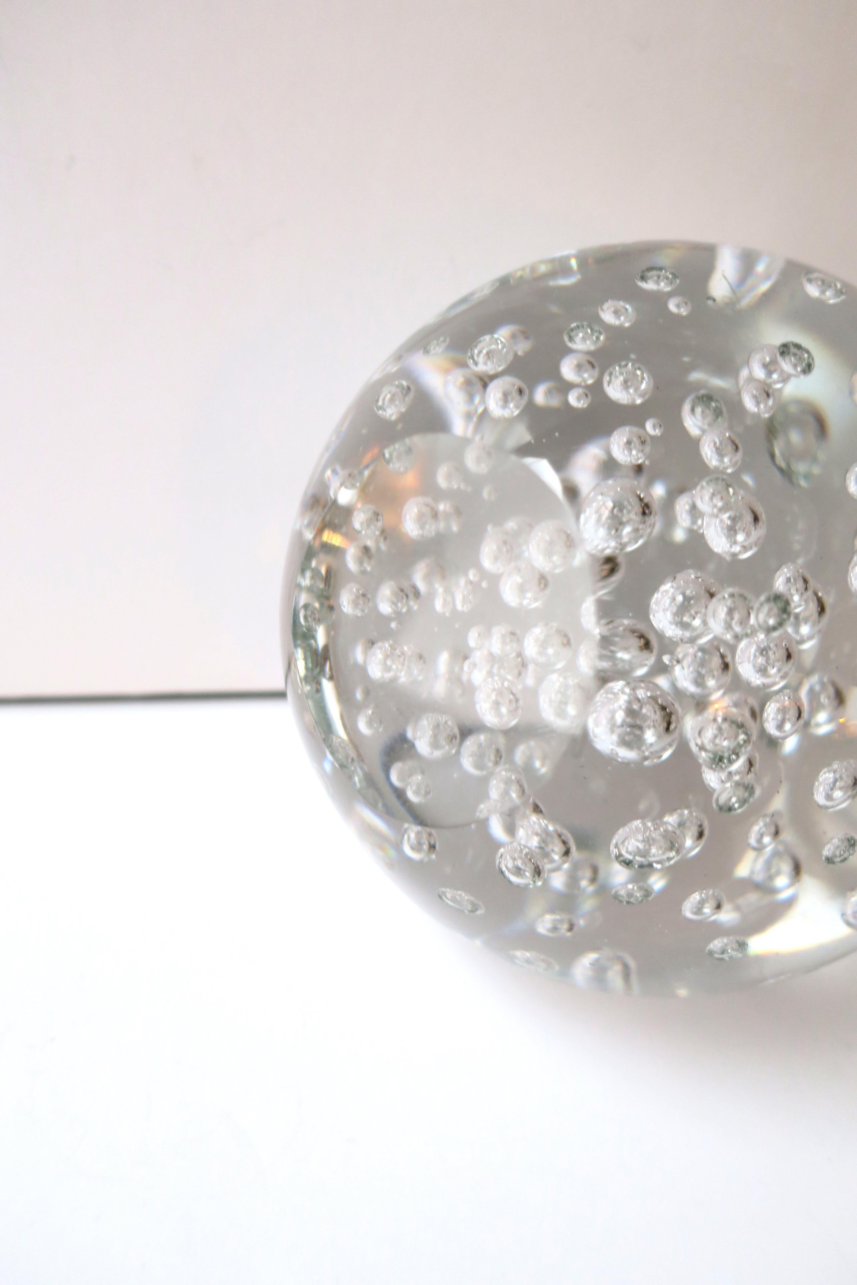 Art Glass Ball Sphere with Bubble Design, Large For Sale 1
