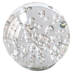 Art Glass Ball Sphere with Bubble Design, Large