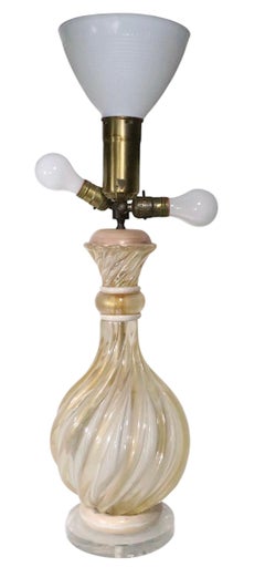 Art Glass Barovier Murano Table Lamp