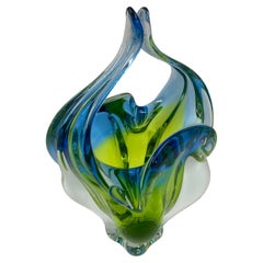 Vintage Murano Glass Basket, Bowl Italy, 1970’s