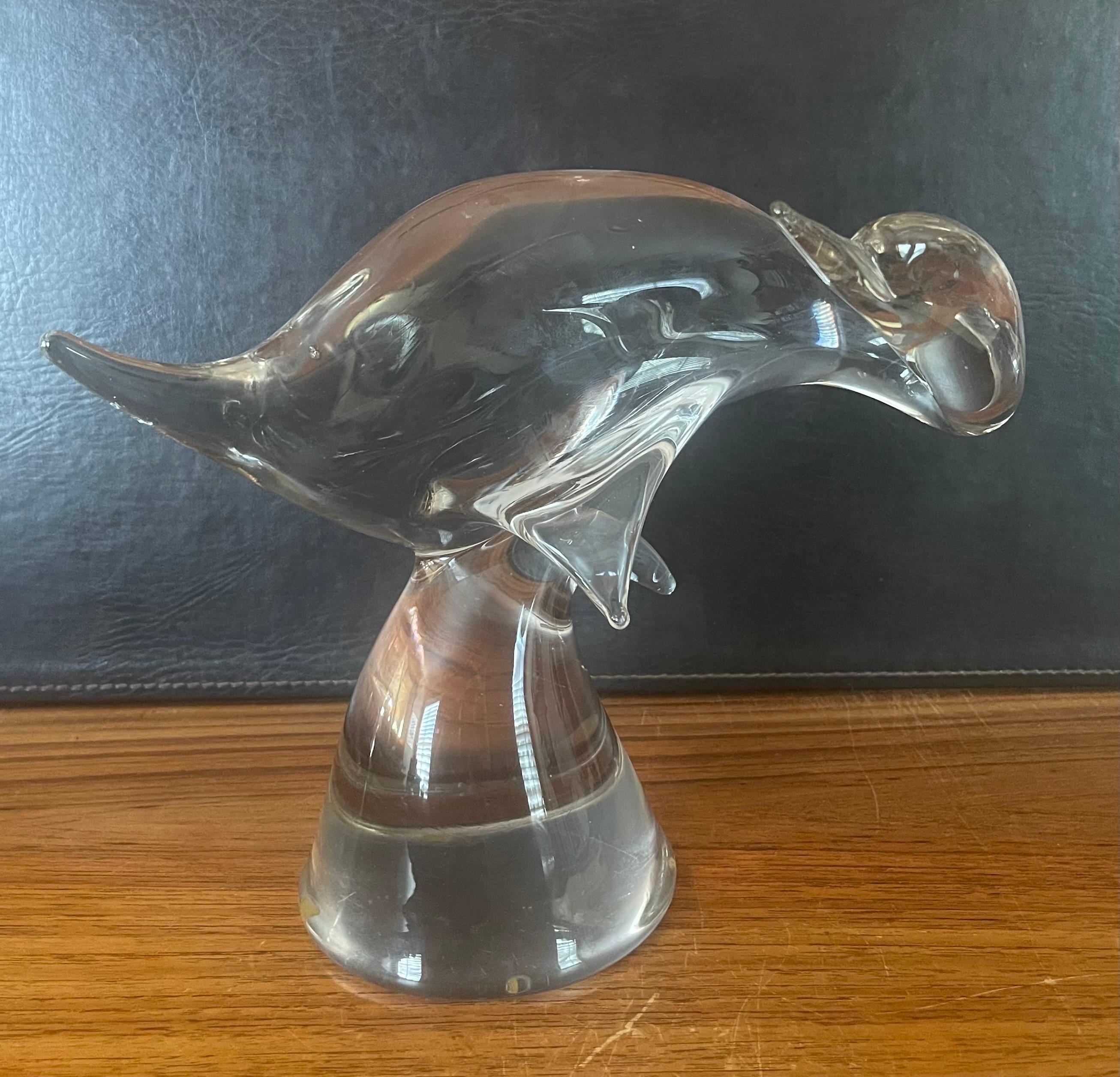 Sculpture d'oiseau/du canard en verre d'art de Cenedese pour Murano Glass en vente 6