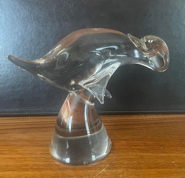 Art Glass Bird / Duck Sculpture by Cenedese for Murano Glass For Sale 7
