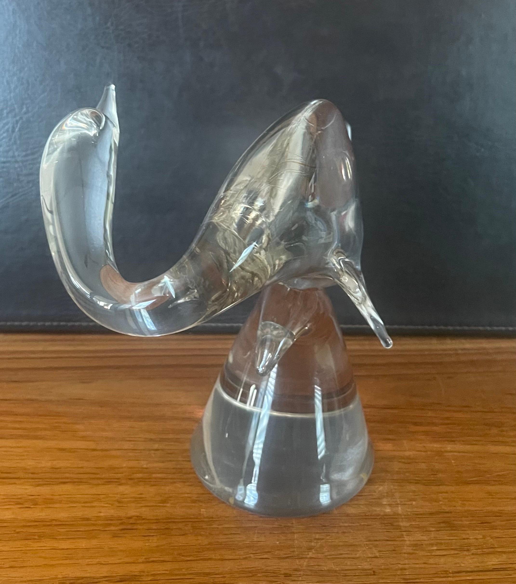 Sculpture d'oiseau/du canard en verre d'art de Cenedese pour Murano Glass Bon état - En vente à San Diego, CA