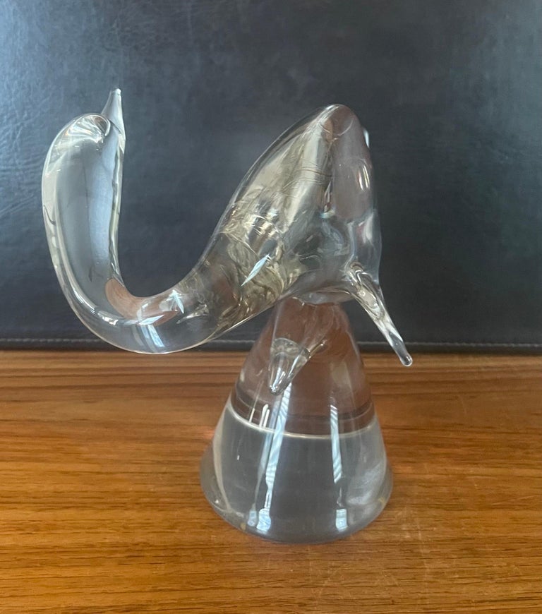 Art Glass Bird / Duck Sculpture by Cenedese for Murano Glass In Good Condition For Sale In San Diego, CA