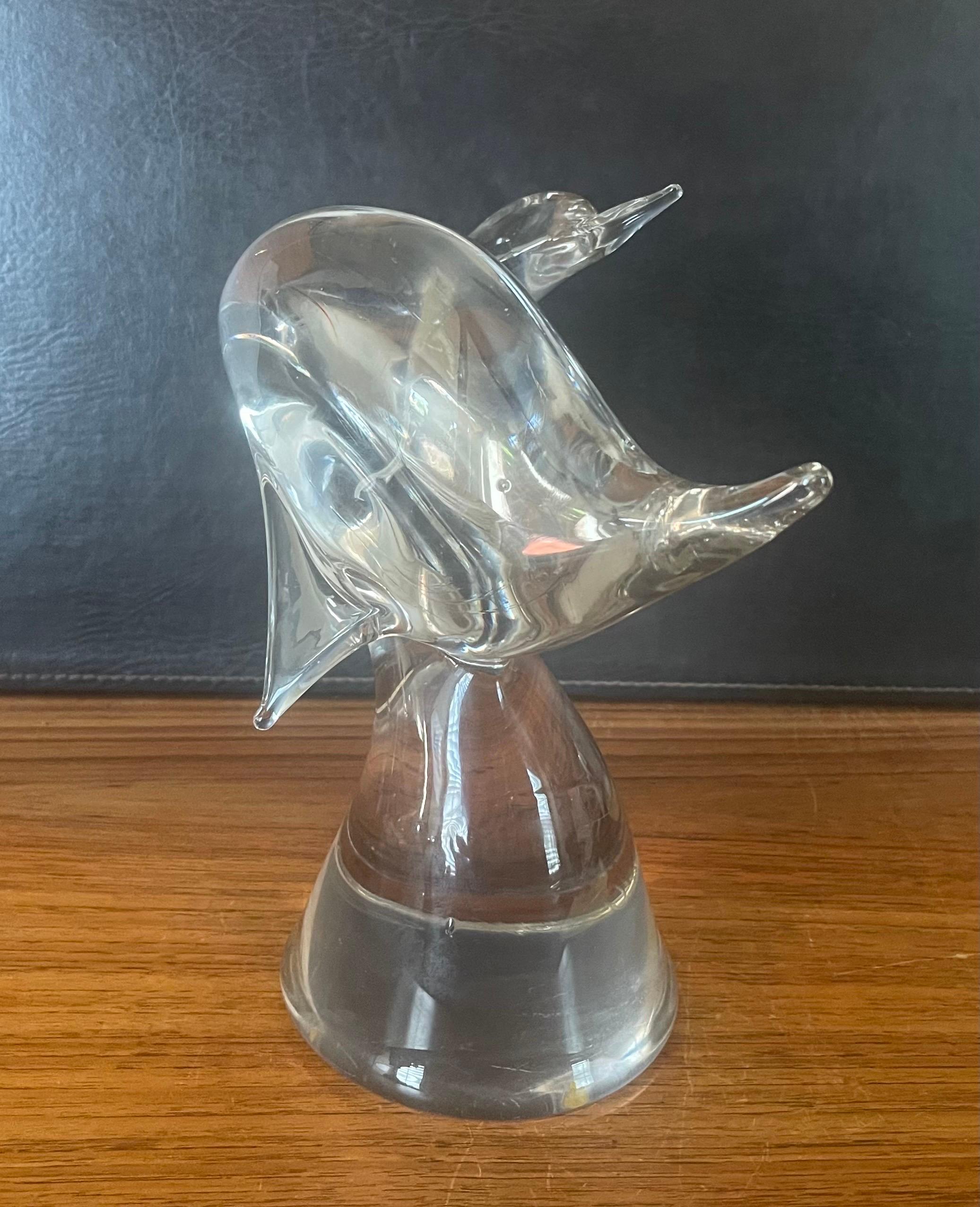 Verre de Murano Sculpture d'oiseau/du canard en verre d'art de Cenedese pour Murano Glass en vente