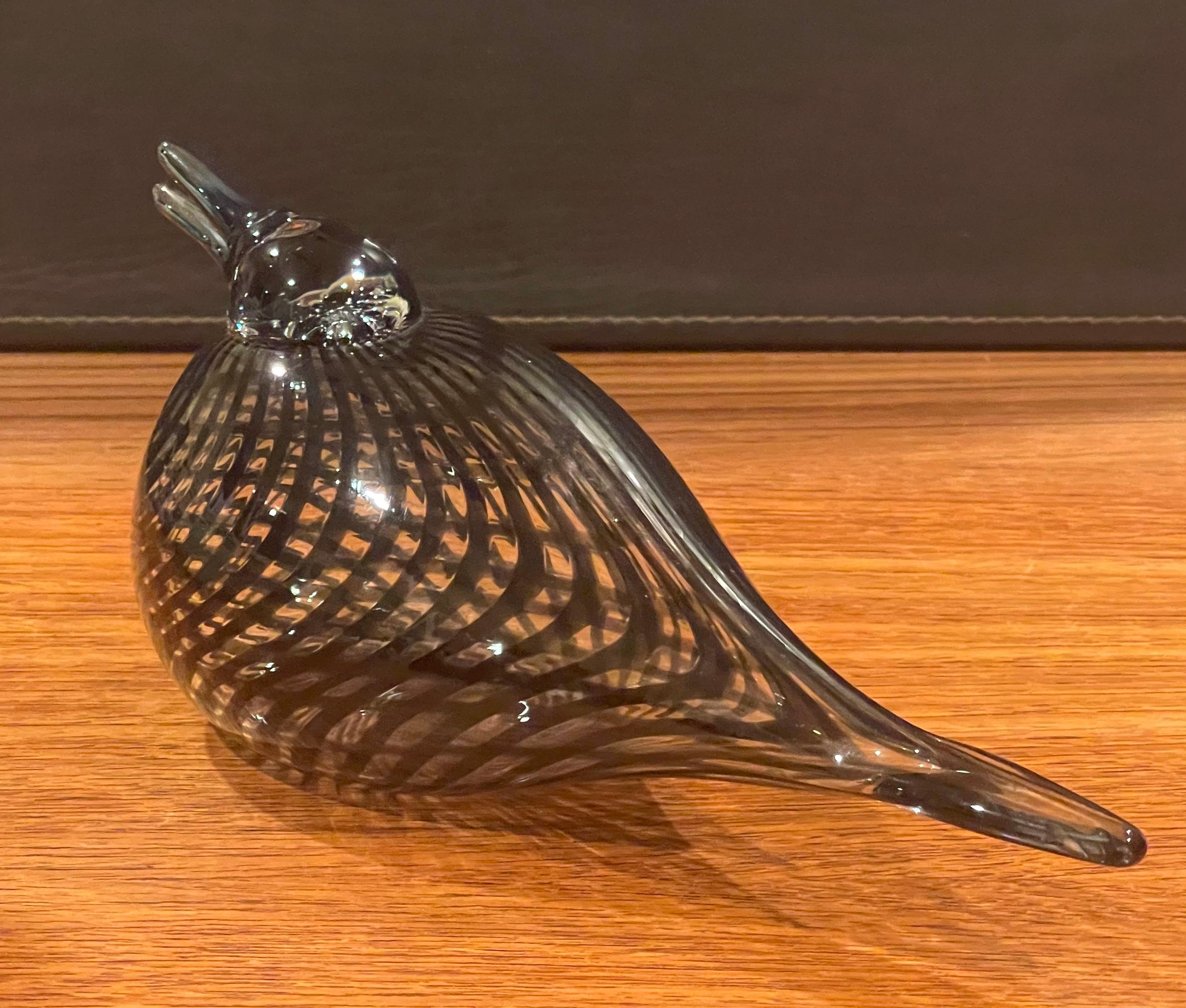 Finnish Art Glass Bird Sculpture by Oiva Toikka for Iittala of Finland