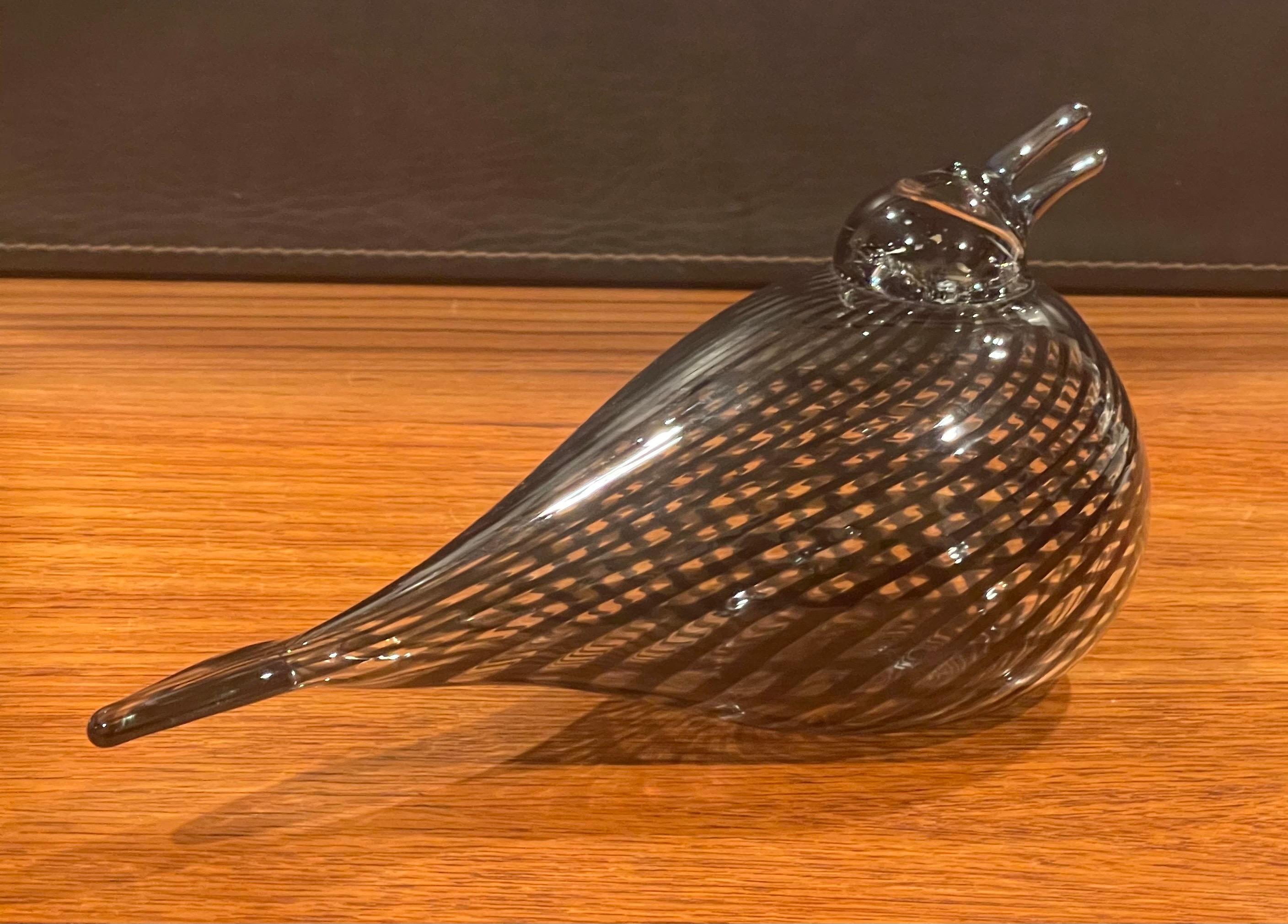 Art Glass Bird Sculpture by Oiva Toikka for Iittala of Finland In Good Condition In San Diego, CA