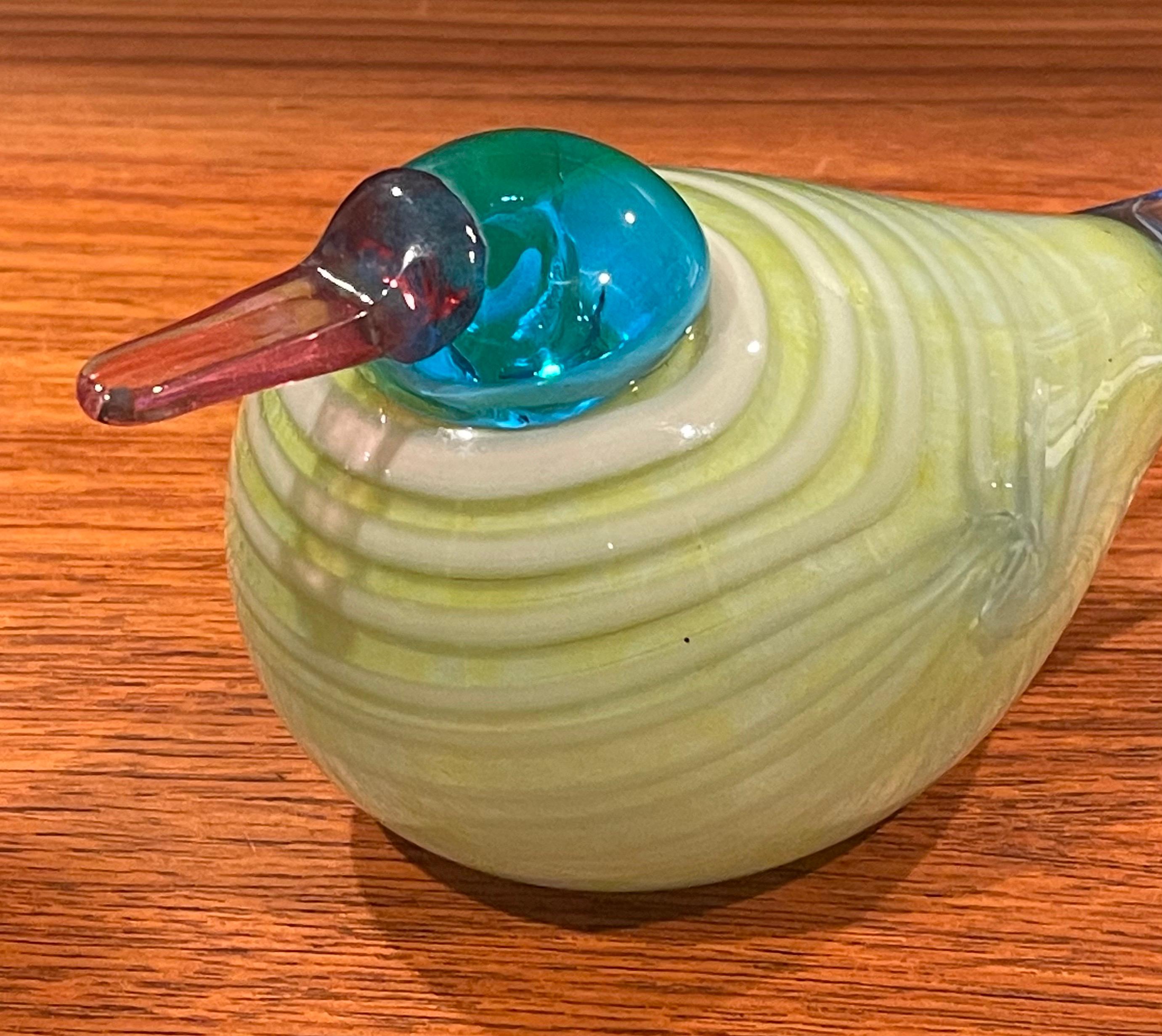 Art Glass Bird Sculpture by Oiva Toikka for Iittala of Finland In Good Condition In San Diego, CA