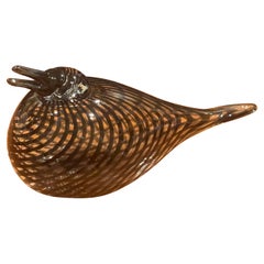Art Glass Bird Sculpture by Oiva Toikka for Iittala of Finland