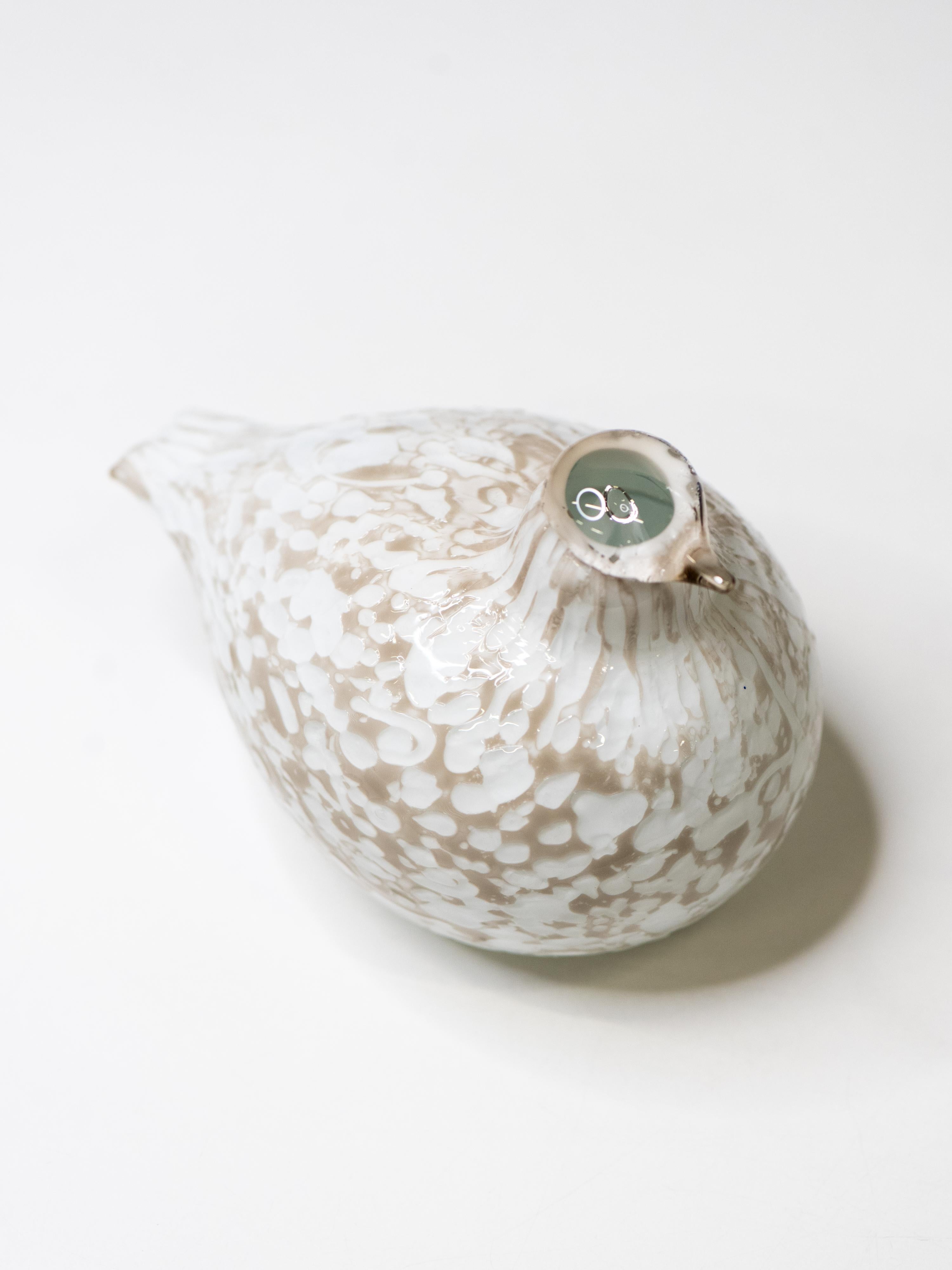 Finlandese Art Glass Bird ‘Willow Grouse’ by Oiva Toikka for Nuutajärvi, Finland, 1980s in vendita