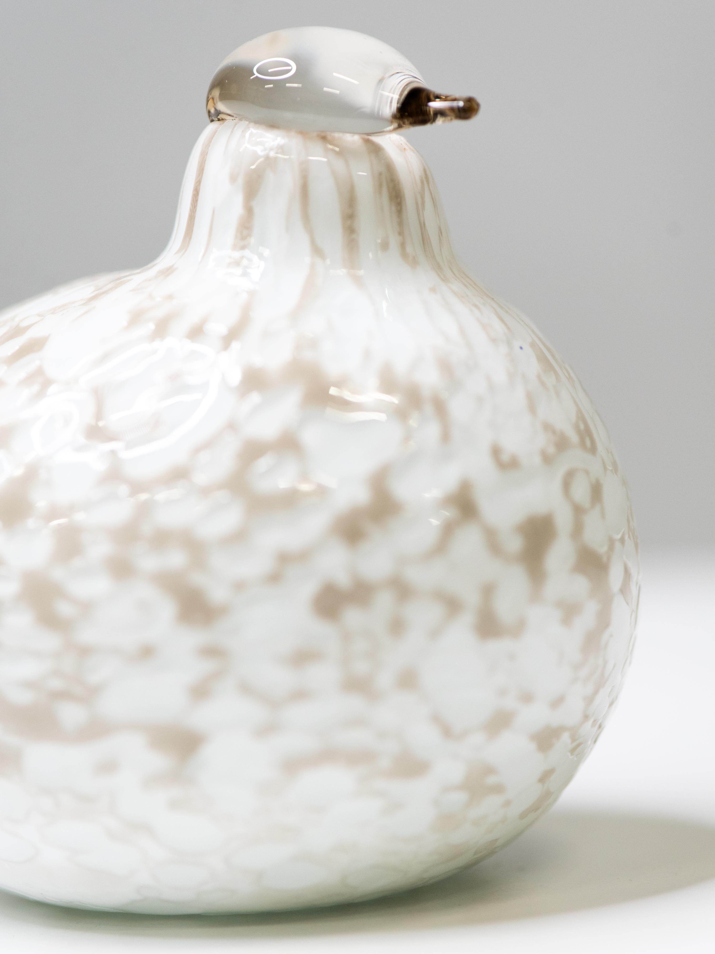 Fine XX secolo Art Glass Bird ‘Willow Grouse’ by Oiva Toikka for Nuutajärvi, Finland, 1980s in vendita