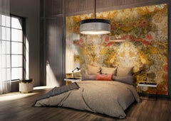 Panneau décoratif en verre d'art en forme de fleuron pour plusieurs utilisations Dimension personnalisable