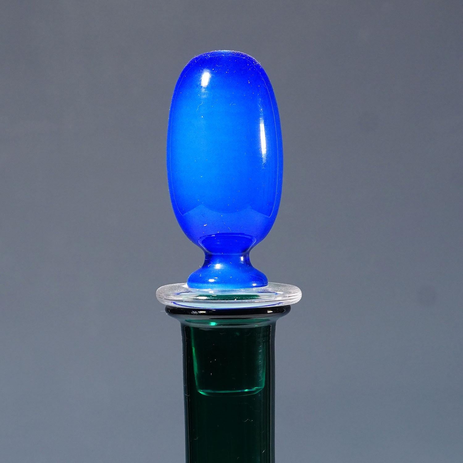 Art Glass Bottle Morandiana by Gio Ponti for Venini Murano In Good Condition For Sale In Berghuelen, DE