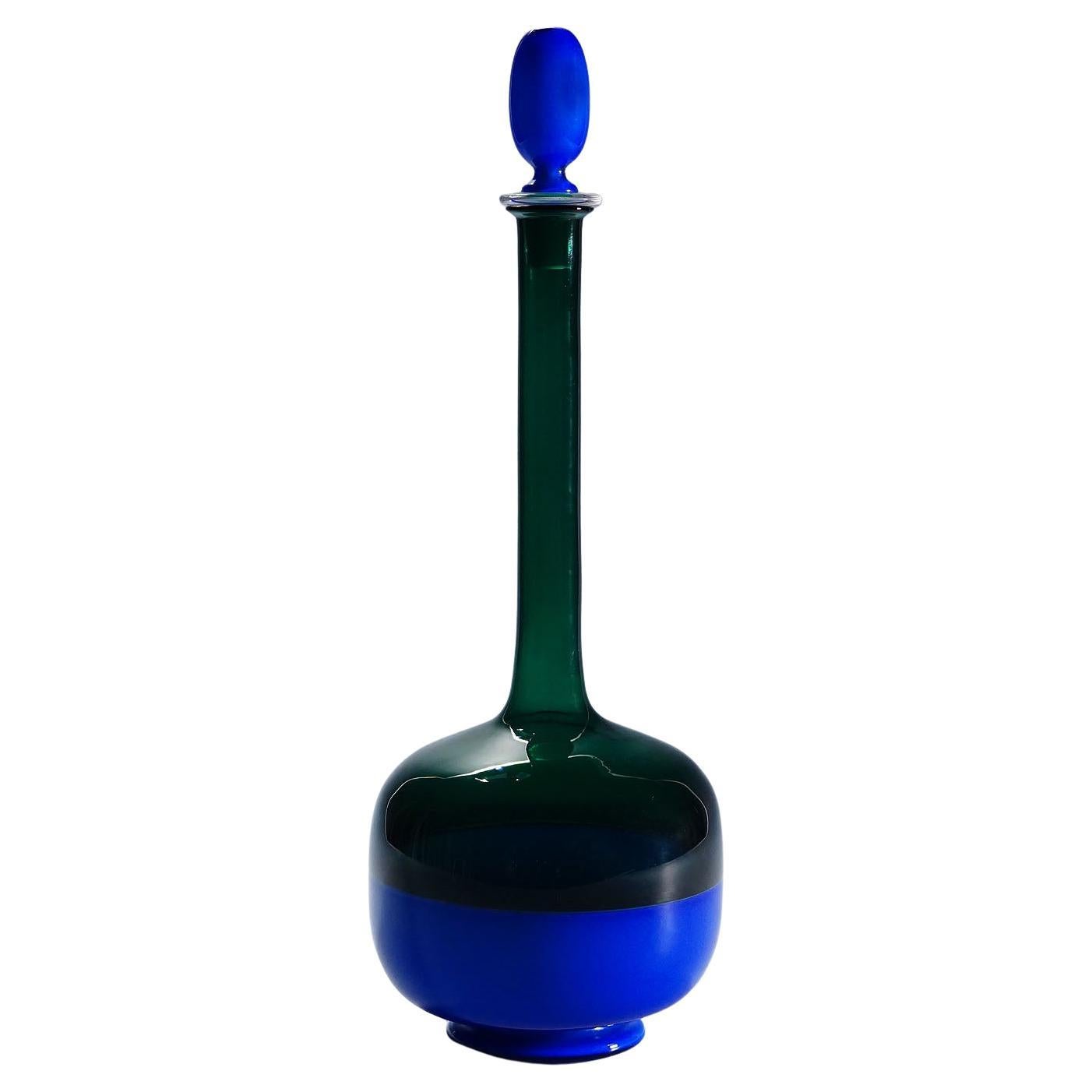 Art Glass Bottle Morandiana by Gio Ponti for Venini Murano For Sale