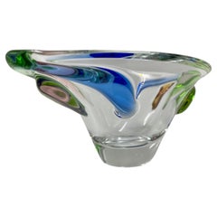 Vintage Czech Art Glass Bowl by Frantisek Zemek, 1960's
