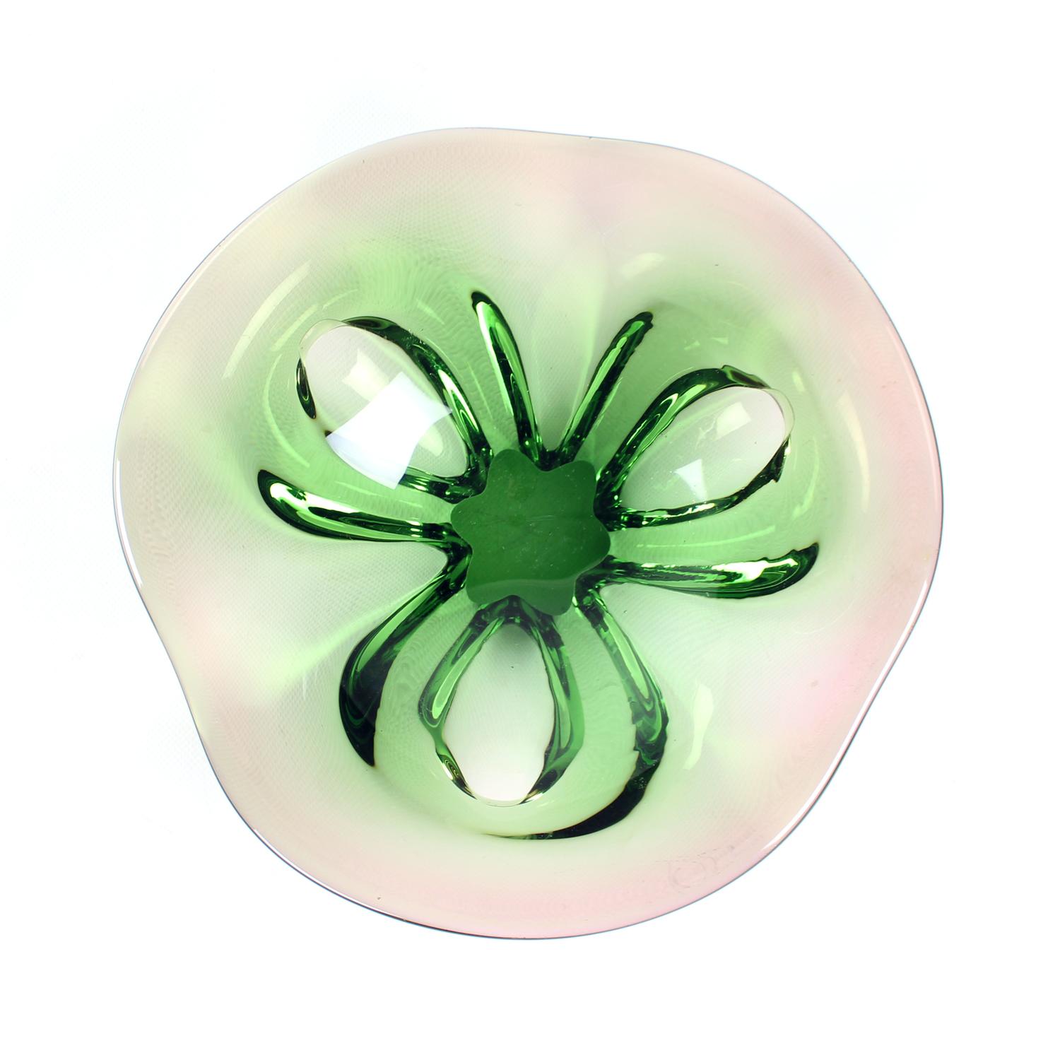 Art Glass Bowl By Frantisel Zemek For Mstisov Glass Factory, Czechoslovakia In Good Condition For Sale In Zohor, SK