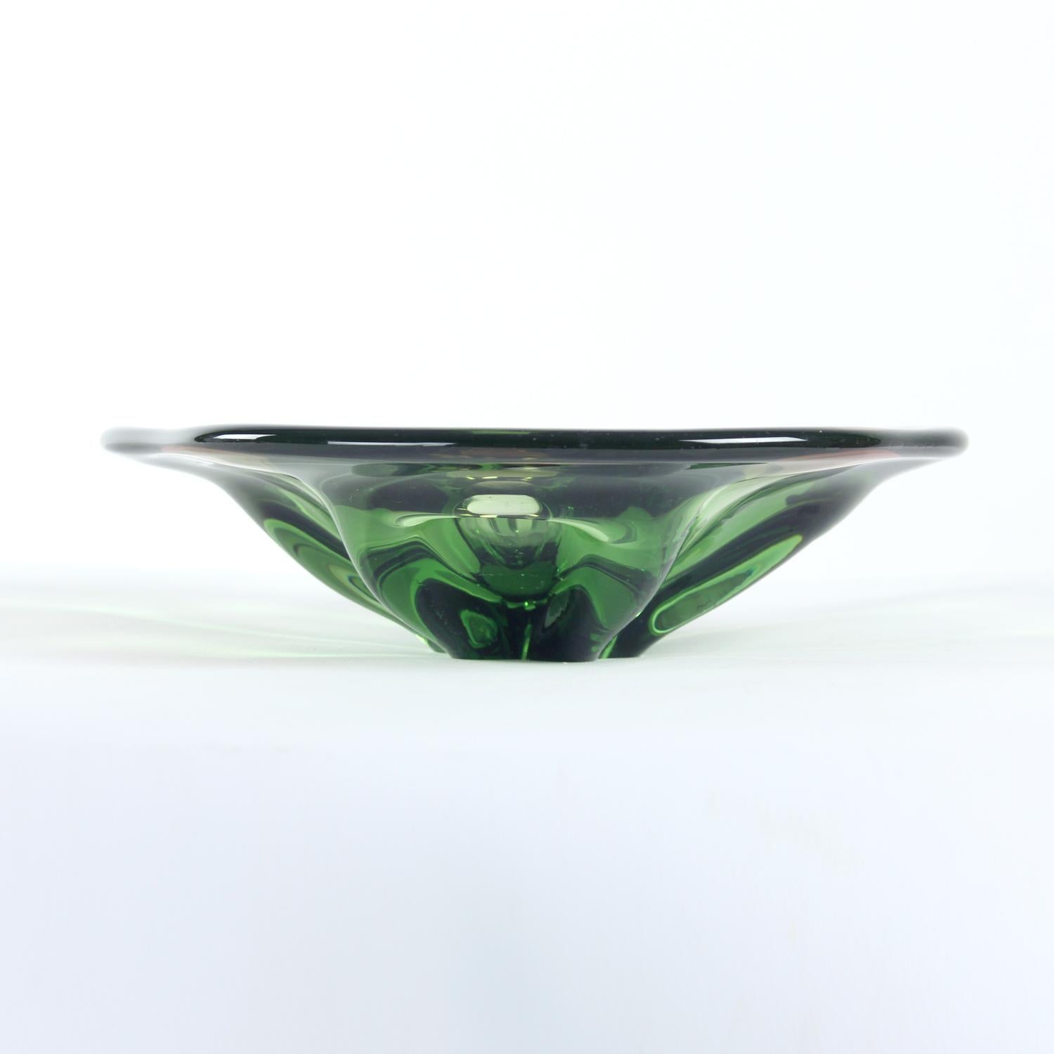 Art Glass Bowl By Frantisel Zemek For Mstisov Glass Factory, Czechoslovakia For Sale 1