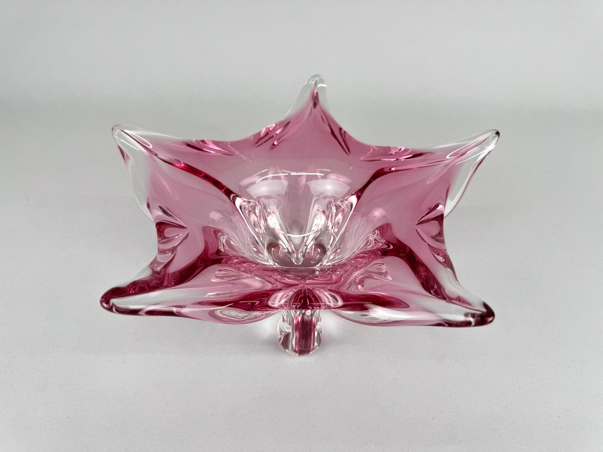 XX secolo Ciotola in vetro artistico di Josef Hospodka per Chribska Glassworks, anni '60 in vendita