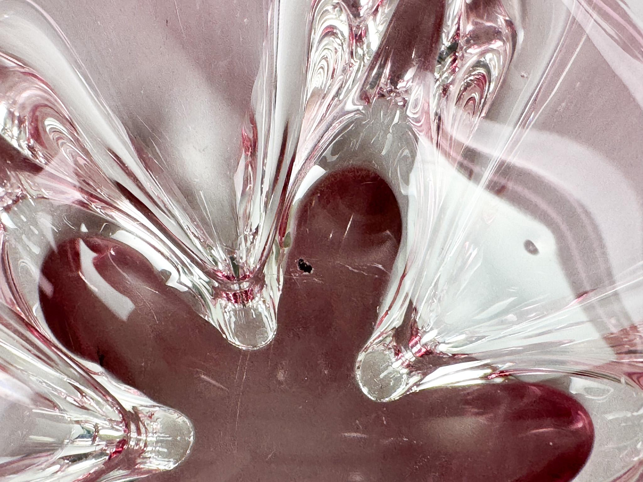 Vetro artistico Ciotola in vetro artistico di Josef Hospodka per Chribska Glassworks, anni '60 in vendita