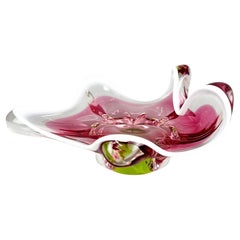 Glasschale aus Kunstglas von Josef Hospodka für Chribska Glassworks, 1960er Jahre