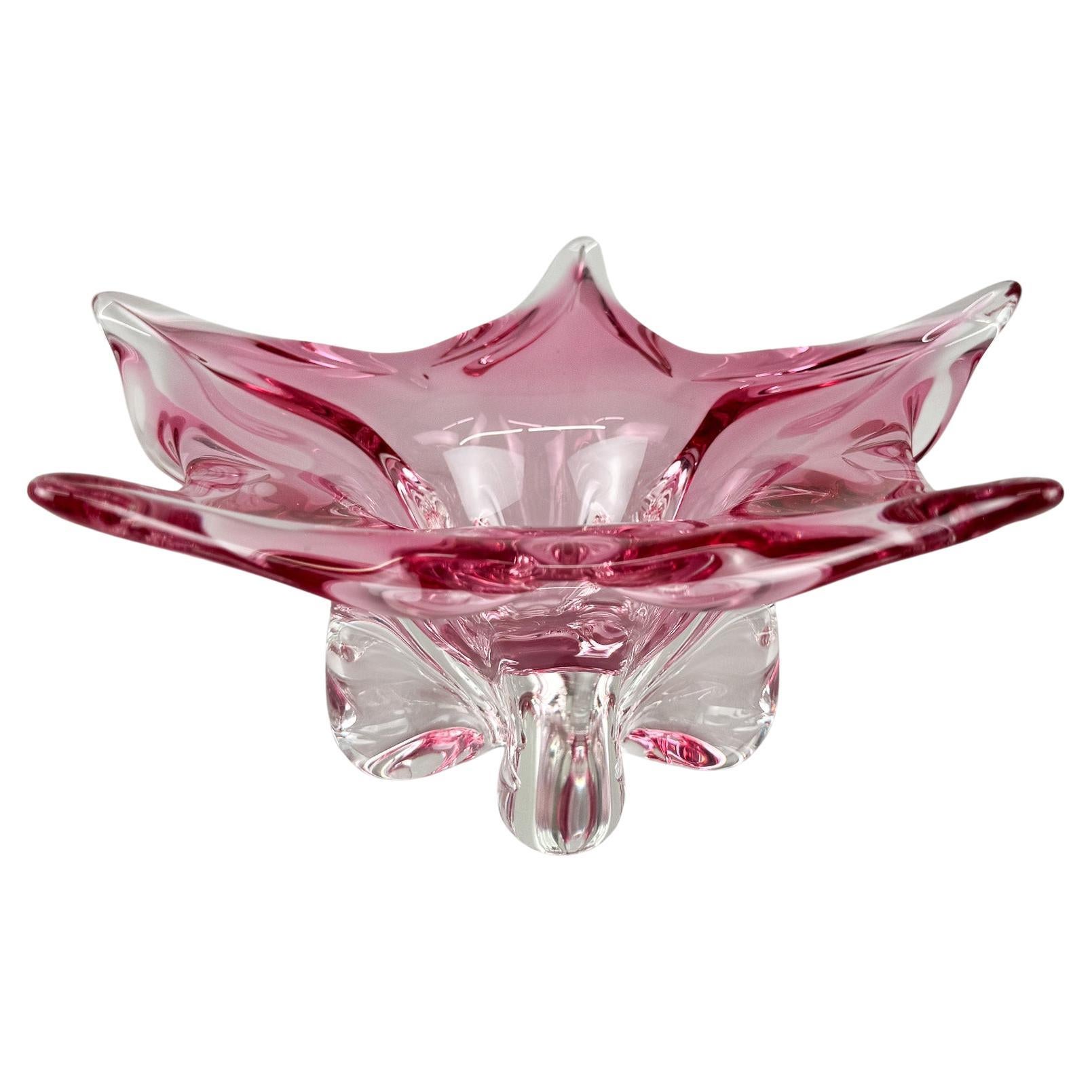 Bol en verre d'art de Josef Hospodka pour Chribska Glassworks, années 1960