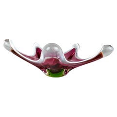 Bol en verre d
art de Josef Hospodka pour Chribska Glassworks, années 1960