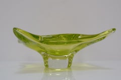 Ciotola in vetro artistico di Josef Hospodka per Chribska Glassworks, anni '60