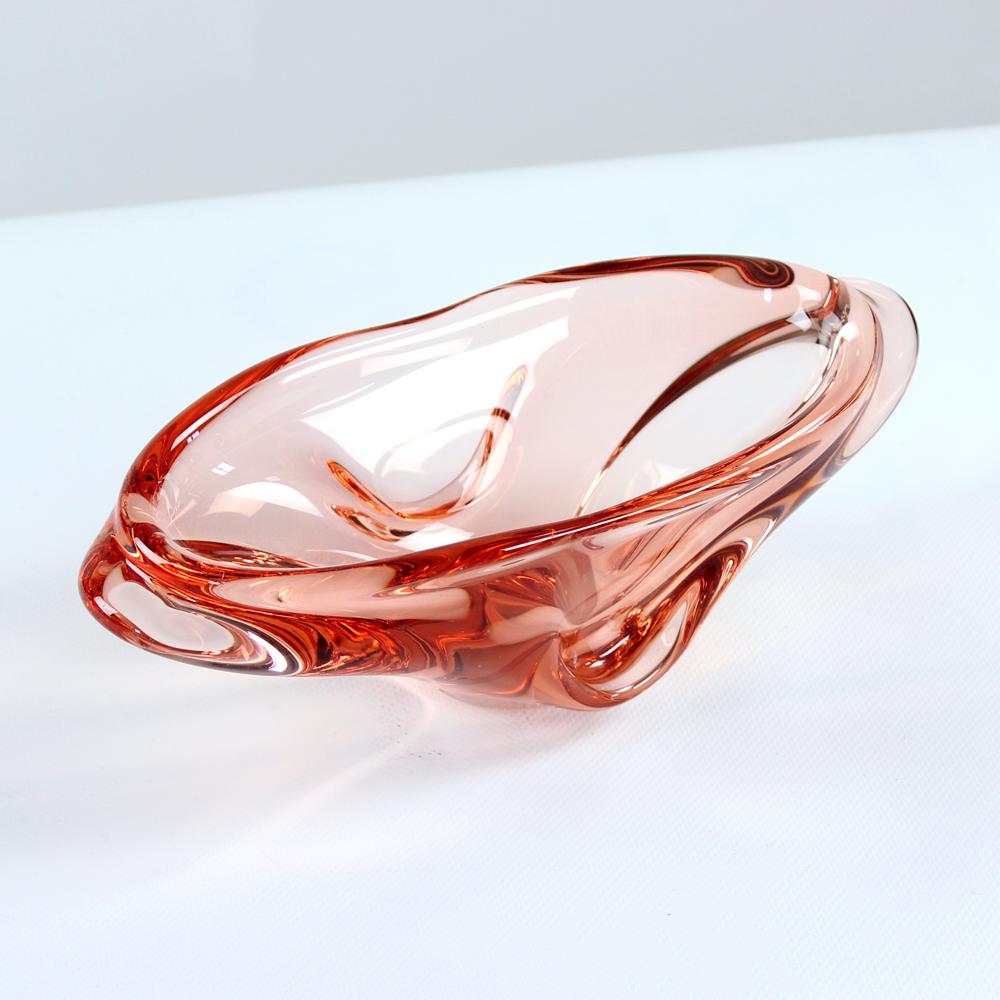 Art Glass Bowl By Josef Hospodka For Sklarny Chribska, 1960s For Sale 1