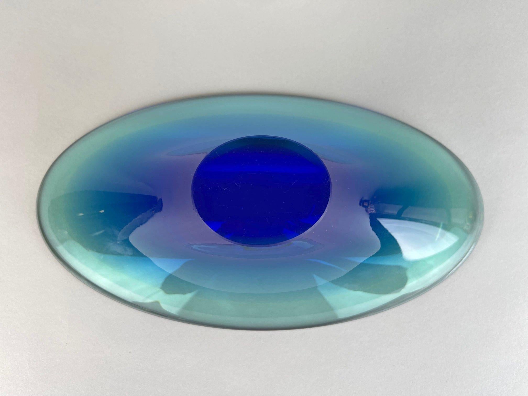 20th Century Art Glass Bowl by Miloslav Klinger, 1960's For Sale