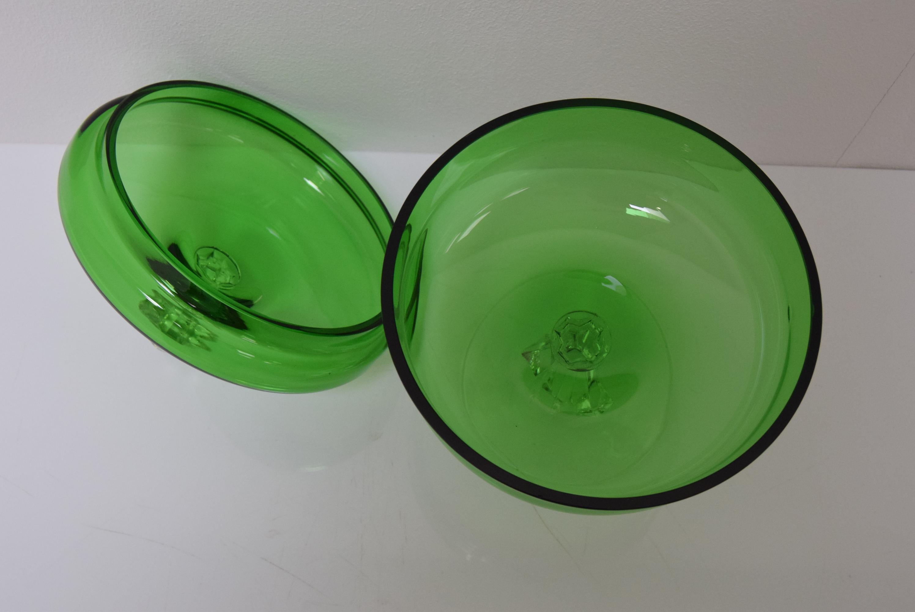 Art Glass Candy Bowl, Glasswork Novy Bor, 1960s For Sale 3