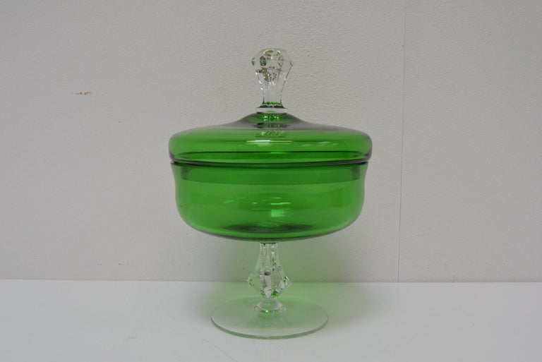 Portacaramelle in vetro artistico, Novy Bor Glassworks, anni '60 in vendita  su 1stDibs